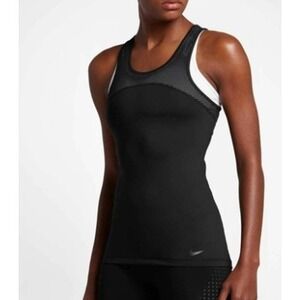 Nike Pro Hypercool Womens Training Tank Top Black Mesh Racerback 832057-010‎ M